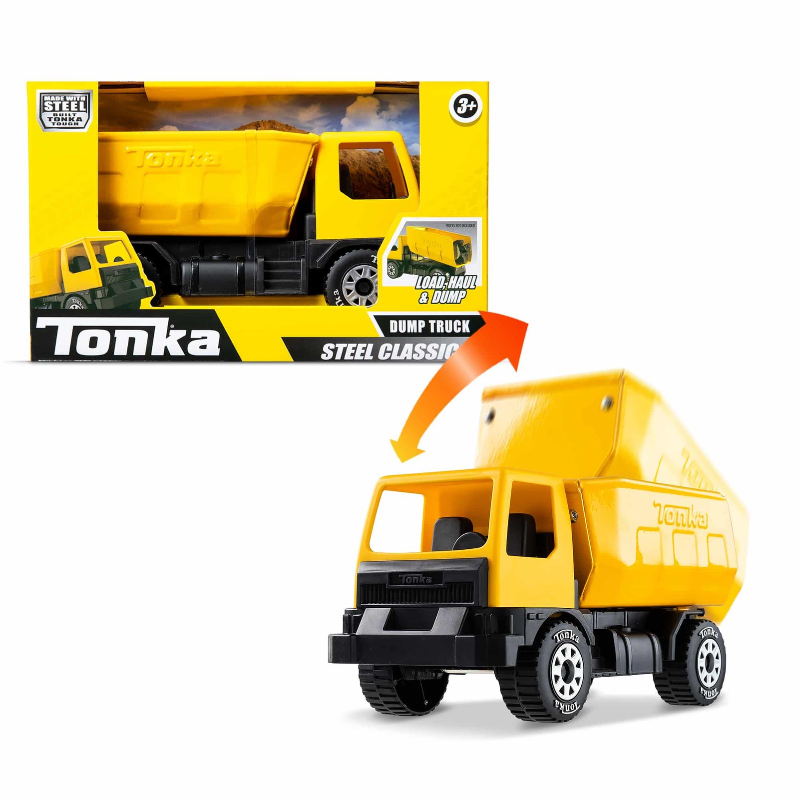 Classic Yellow Steel Dump Truck
