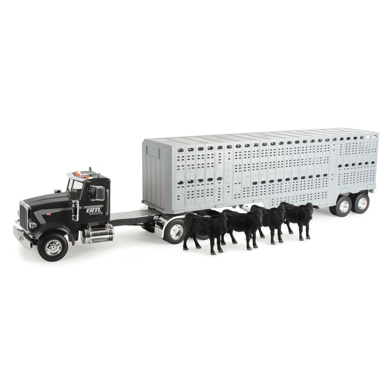 Mighty Diesel Semi Truck with Livestock Trailer